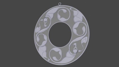 pendente celtico stile ferro età gioielleria argento 3d print model - Mito3D