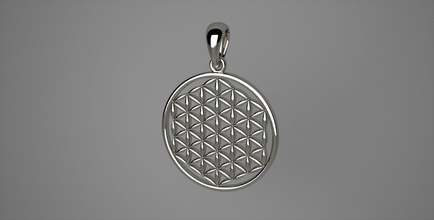 pendant flower of life 3d print model in pendants 3dexport geometrical sacral 3d print model - Mito3D