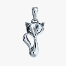 pendentif fox v1 la girolles vixen 3d de modèle l'impression imprimable cnc stl obj 3dm bijoux joyau or d'argent le diamant 3d print model - Mito3D