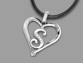 pendant heart 3d print model in pendants 3dexport gems gold jewelry platinum silver 3d print model - Mito3D