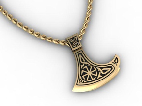pendant keltic blade diamond enamel hammer jewel jewellery jewelry kelt matrix necklace pendants printable stone viking 3d print model - Mito3D