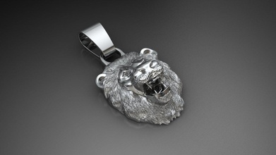 pendant lion stl silver jewelry printable printing 3d print model - Mito3D