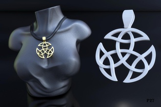 pendant mascot talisman amulet gold silver jewel jewellery cnc stl 3dprinting 3d print model - Mito3D