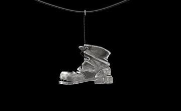 pendant old shoe silver street collection jewelry organic pendants realistic sculpt sculpting sculptor zbrush 3d print model - Mito3D
