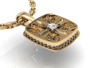 pendentif de suspension d'origine bijoux imprimable symbole or d'argent des colliers d'impression cad 3ds stl cadeau 3dm exclusif 3d print model - Mito3D
