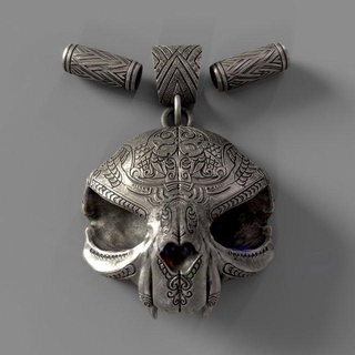 pendant an ornament 3d print model in pendants 3dexport skull art bone ornamentation death decoration 3d print model - Mito3D