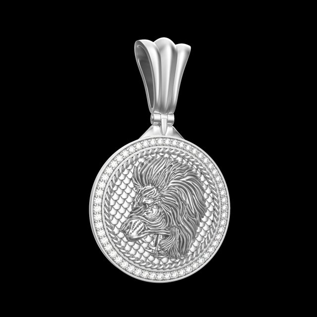 pendant p061 lion pendants gold silver silverjewelry jewelry fashion glamor treasure finger miner charm jewellery jewel jewelrydesign luxury ring sterling earrings 3D print model - Mito3D