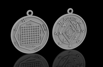 pendant pentacle solomon jupiter jewelry jewellery symbol sign printable cnc gold silver platinum precious fashion beauty fashion-and-beauty 3d print model - Mito3D