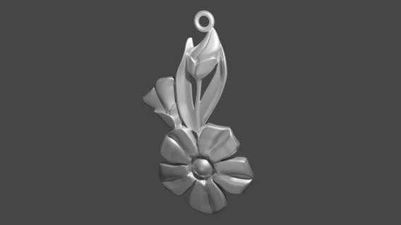 pendant periwinkle pendants silver jewelry 3d print model - Mito3D