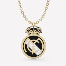 pendant real madrid 3d print model in pendants 3dexport charm emblem fc football galacticos gold jewel jewellery jewelry king logo royal silver spain trinket 3d print model - Mito3D