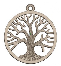 pendant tree life gold silver jewelry stl print 3d print model - Mito3D