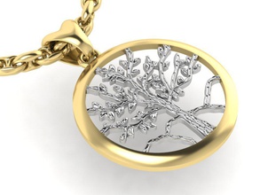 pendente albero vita gioielleria bellissimo catena stampabile regalo donne oro argento stl 3ds obj cad natura Stampa 3d print model - Mito3D