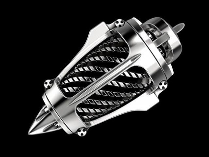 kolye türbin havacılık mekanizma 3dprinted yazdırılabilir Yazdır mücevher takı tasarım tamirci pervane hayran bıçaklar gümüş bisikletçi adam 3d print model - Mito3D