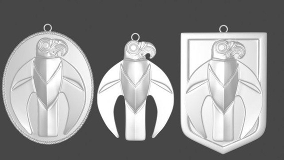 pendants scythian eagle free 3d print model in 3dexport pendant jewelry silver stylization 3d print model - Mito3D