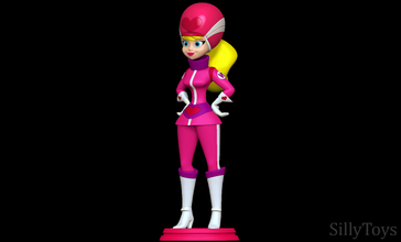penélope parada wacky corridas 2017 3d impressão modelo in mulher 3dexport fêmea piloto menina desenho animado charmosa rosa 3d print model - Mito3D