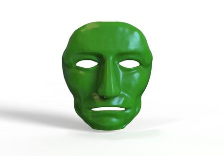 pişmanlık maske 3d yazdır model in adam 3dexport kopya kask 3dprint 3dprinting yunan cadılar bayramı kılık değiştirme kostüm oyunu cosplayer destek gerçekçi stoacılık maskeler maskeli heykelcik minyatür oyun video korku 3d print model - Mito3D