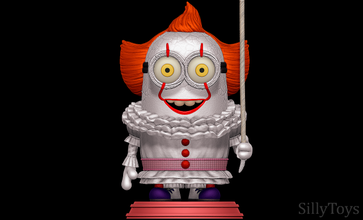 pennywise minion 3d print model in monsters & creatures 3dexport gru cosplay terror horror clown 3d print model - Mito3D