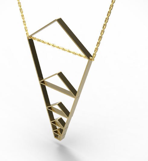 pentagon hole pendant jewelry modern fashion 3D print model - Mito3D