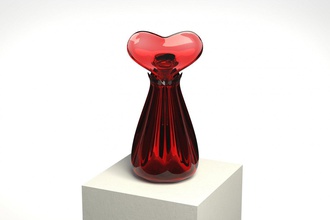 frasco de perfume garrafa coração cosméticos hussy saquinho a moda vidro paixão chama vermelho feminino mulheres luxo spray conceito fragrância 3d print model - Mito3D