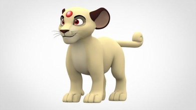 persisch jungtier 3d modell tierwelt 3dexport lion cub löwe pokémon baby kind katze katzenartig raubtier säugetier tier charakter kreatur niedlich komisch karikatur toon 3d print model - Mito3D