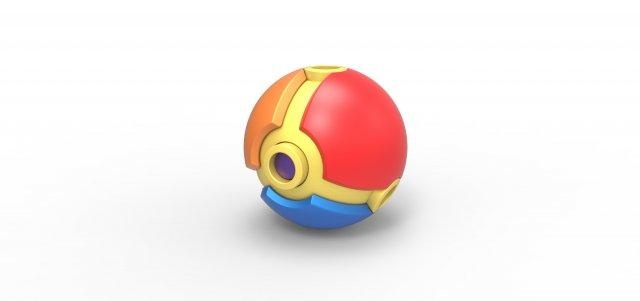 pester ball pokeball pokemon concept container anime toy print printable pesterball 3d print model - Mito3D