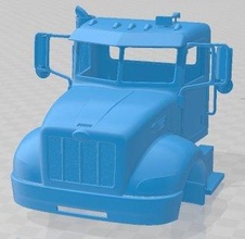 peterbilt 340 2009 imprimível cabine caminhão fenda escalextrico Tamiya rc miniz passatempo micro 3d print model - Mito3D