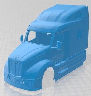 peterbilt 579 dorminhoco táxi trator caminhão 2024 imprimível corpo cabine automotivo fenda escalextrico Tamiya rc miniz passatempo micro diecast 3d print model - Mito3D