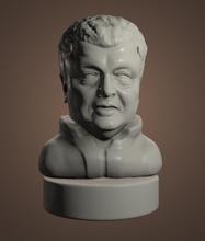 petro poroshenko ucrania parlamento ministro el presidente la impresión político de junta juego escultura retrato busto roshen 3d print model - Mito3D