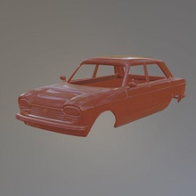 peugeot 204 berline miniz vintage diecast slotcar tamiya kyosho radiocontrol crawler body scalextric rc printable hobby car 110 118 124 132 3d print model - Mito3D