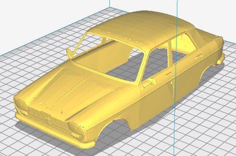 peugeot 204 printable body car 3d print model in automotive 3dexport rc miniz slot scalextric tamiya hobby micro 3d print model - Mito3D