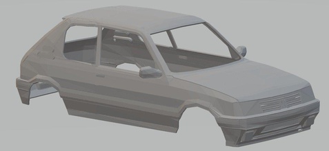 peugeot 205 gti 1983 1998 yazdırılabilir vücut araba 3d yazdır model in otomotiv 3dexport yuva ölçülü tamiya rc miniz eski nostaljik 3d print model - Mito3D