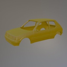 peugeot 205 gti miniz vintage diecast slotcar tamiya kyosho radiocontrol crawler body scalextric rc printable hobby car 110 118 124 132 3d print model - Mito3D