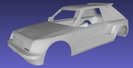 peugeot 205 reunión imprimible cuerpo coche vehiculo 3d impresión modelo in automotor 3dexport espacio scalextric miniz rc 3d print model - Mito3D