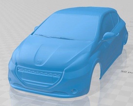 Peugeot 208 gti 2013 druckbar Körper Wagen Slot scalextric tamiya rc miniz Hobby Mikro 3d print model - Mito3D