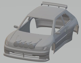 peugeot 306 1999 trousse voiture imprimable corps 3d impression modèle in automobile 3dexport fente scalextric tamiya rc miniz loisir micro 3d print model - Mito3D
