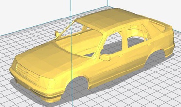 peugeot 309 imprimible cuerpo coche vehiculo 3d impresión modelo in automotor 3dexport espacio scalextric francia 3d print model - Mito3D