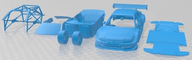 peugeot 406 gara stampabile macchina settore automobilistico fessura scalextric tamiya rc miniz passatempo micro pressofuso 3d print model - Mito3D