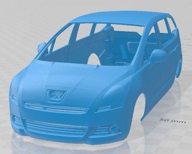 peugeot 5008 2010 imprimível corpo carro 3d impressão modelo in automotivo 3dexport fenda escalextrico tamiya rc miniz passatempo micro 3d print model - Mito3D