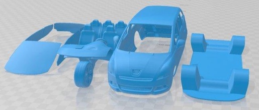 peugeot 5008 2010 druckbar wagen 3d drucken modell automobil 3dexport slot scalextric tamiya rc miniz hobby mikro 3d print model - Mito3D
