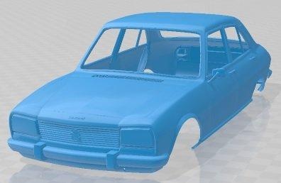 peugeot 504 1972 imprimible cuerpo coche vehiculo 3d impresión modelo automotor espacio scalextric Tamiya rc miniz pasatiempo micro 3d print model - Mito3D