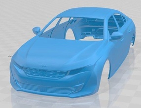 peugeot 508 2019 imprimível corpo carro 3d impressão modelo in automotivo 3dexport fenda escalextrico tamiya rc miniz passatempo micro 3d print model - Mito3D