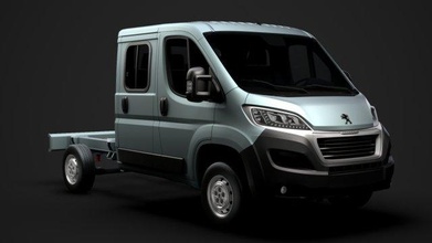peugeot boxer manager chassis truck crew cab 3450 wb 2019 3d model in 3dexport car cars 2018 2020 vehicle chassi utility van cargo light commercial 3d print model - Mito3D