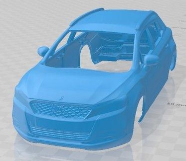Peugeot ds 6 2017 imprimível corpo carro automotivo fenda escalextrico Tamiya rc miniz passatempo micro 3d print model - Mito3D
