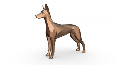 firavun av köpeği 3d yazdır model in hayvanlar 3dexport sanat hediye düşük poli 3dprint hayvan dekor heykelcik iç tasarım minyatürler heykel oyuncak karikatür kağıt işi japon katlama sanatı köpek 3d print model - Mito3D