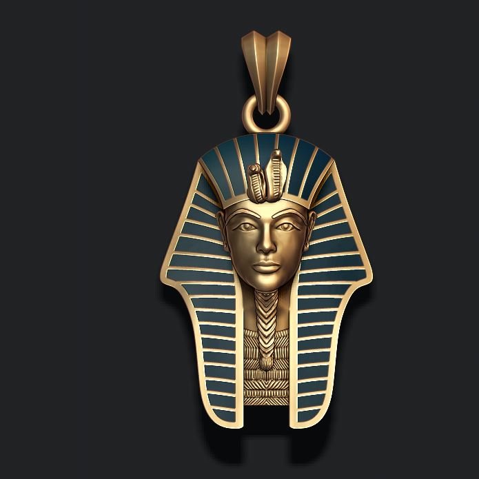 pharaon pendentif émail 3d impression modèle in pendentifs 3dexport brillant egypte égyptien faraon bijou bijoux momie collier pyramide calcul tutanhamon toutankhamon tutenchamon 3D print model - Mito3D