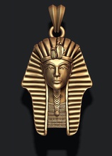 faraón colgante pendiente 3d impresión modelo in colgantes 3dexport vestir canalla oro joya joyería collar plata stl egipto máscara tutankamón egipcio antiguo tutenchamun faraon 3d print model - Mito3D