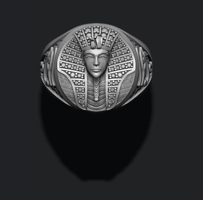 faraó o anel de pedras preciosas brilhante diamante egito egípcio olho faraon gem pedra preciosa horus horuseye jóias múmia pharaon pirâmide anéis tutanhamon tutancâmon 3D print model - Mito3D