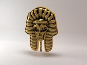 Faraone cranio collare calavera faron Halloween arte terrore collana squillare carattere 3d print model - Mito3D