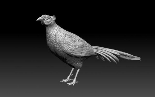 fagiano 3d stampa modello in figurine 3dexport uccello scultura animale pavone pappagallo statua arte sculture 3d print model - Mito3D