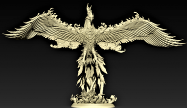phoenix 3d print model in monsters & creatures 3dexport palm potter anime bird animal miniatures 3d print model - Mito3D